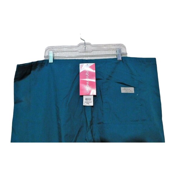 Urbane Scrub Pants 1X Petite Green Drawstring Polyester Cotton NEW - Picture 5 of 7